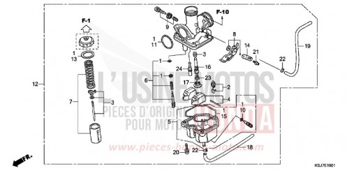 CARBURETOR (CRF100F) CRF100FC de 2012